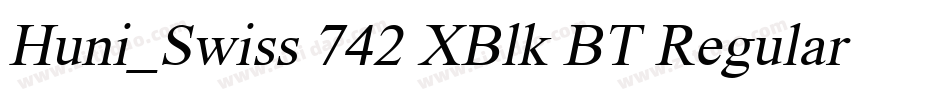 Huni_Swiss 742 XBlk BT Regular字体转换